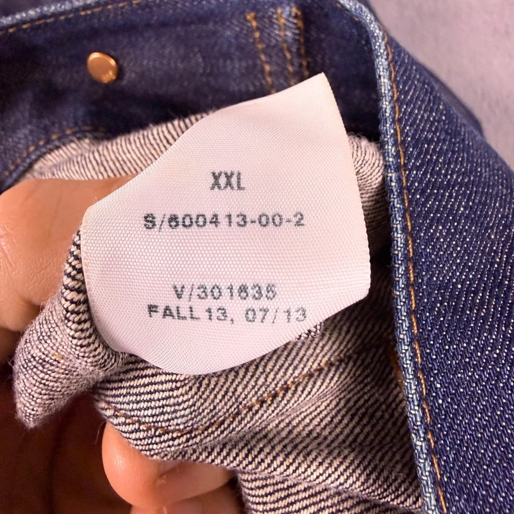 Gap 1969 Japanese Selvedge Denim Jacket Mens XXLT 2XLT Blue Raw Trucker Type 3